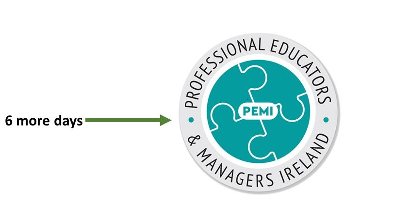The countdown in on. Delighted to be associated with #PEMI#Professionalbody <a href="/rodericogorman/">Roderic O’Gorman TD</a> <a href="/crann_sg/">Crann Support Group</a> <a href="/ncn4children/">National Childhood Network</a> @BigStartIreland