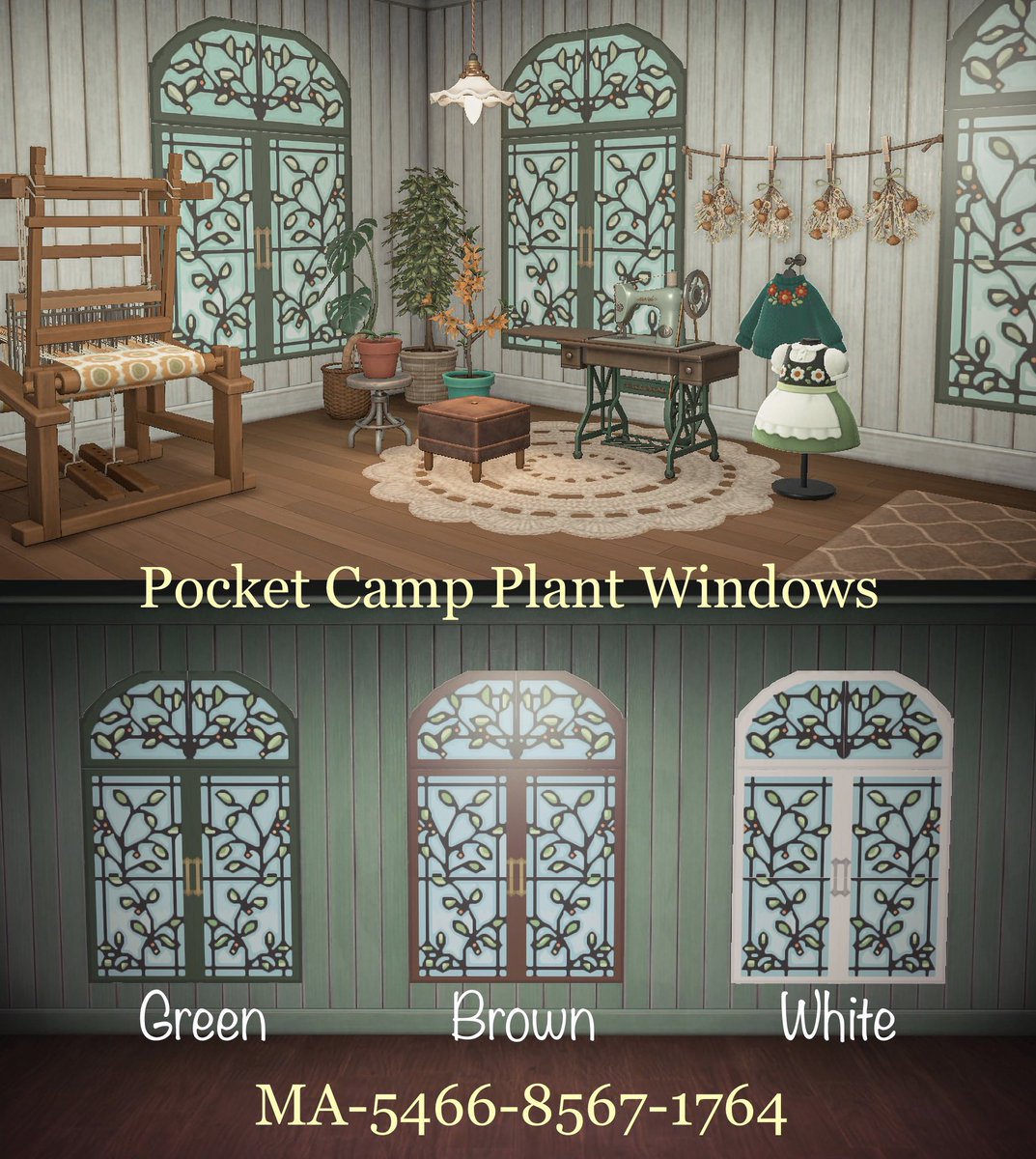 I made the Pocket Camp Plant Windows for ACNH!! All three colors are available to download on my creator code! 🥰

#acnh #animalcrossingnewhorizons  #animalcrossing  #マイデザイン #あつ森写真部  #どうぶつの森 #あつ森 #あつ森 #nintendoswitch #nintendo #acnhcodes