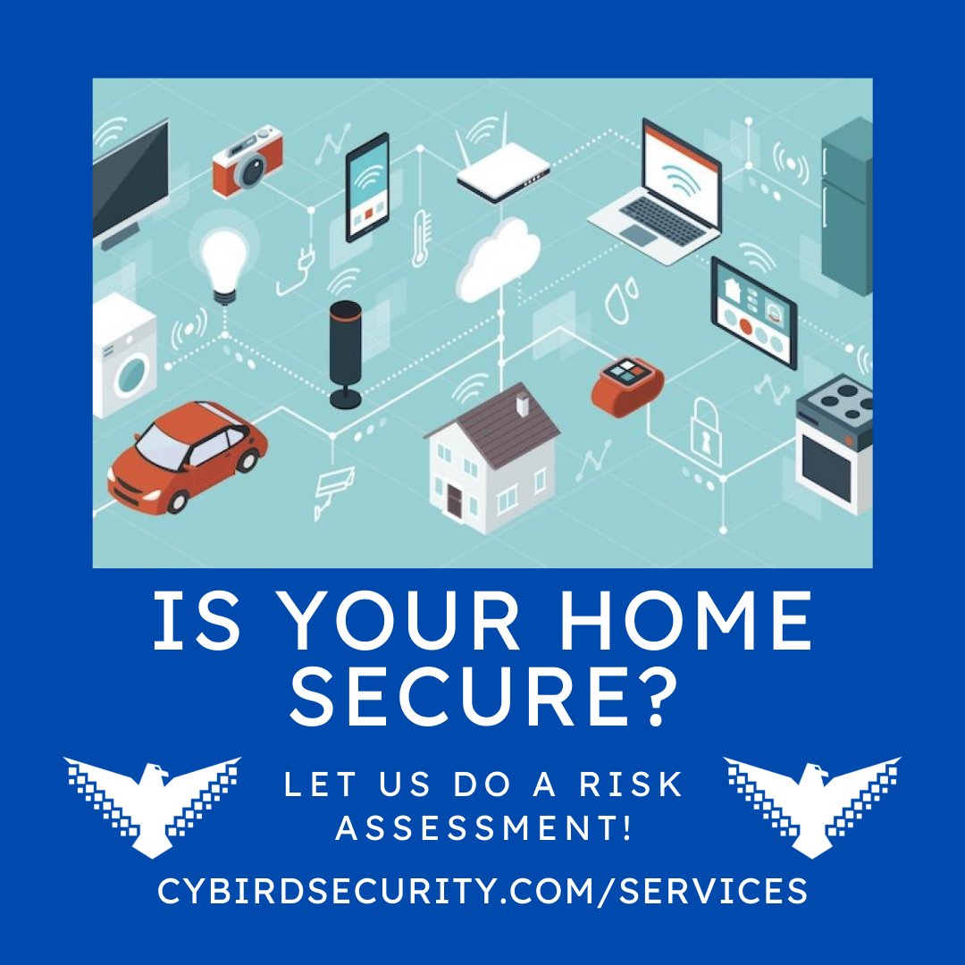 cybird_security's tweet photo. Your home houses your most sensitive data, don't let it be vulnerable to attack!
We can help make sure your data is as safe as possible!
Contact Us Today!
.
.
#security #cybersecurity #IoT #infosec #homesecurity #wifisecurity #cyber #cybirdsecurity #consulting #securityassessment https://t.co/EZVEyIuqXn