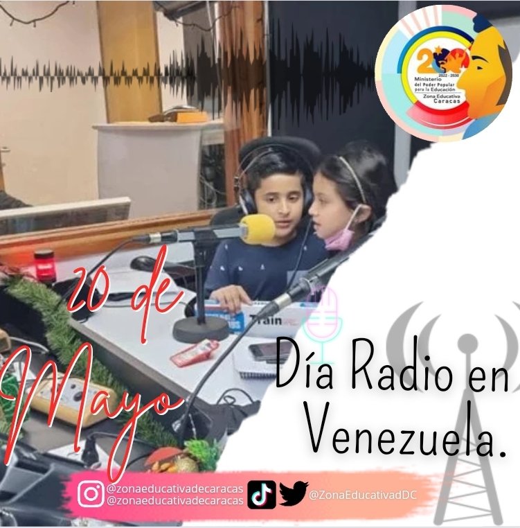 #EFEMÉRIDE | Hoy se celebra el Día de la Radio en #Venezuela, en conmemoración a la primera transmisión radiofónica realizada en el país por la emisora AYRE en 1926.  <a href="/gracielamarilis/">Graciela Rapisarda</a> <a href="/_LaAvanzadora/">Yelitze Santaella</a>
<a href="/gestionperfecta/">Carmen Meléndez</a> <a href="/NicolasMaduro/">Nicolás Maduro</a> @MPPEDUCACION
#MaduroLíderDeVictorias