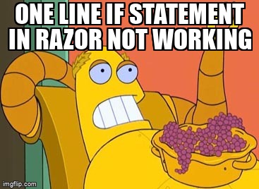 overflow_meme's tweet image. One line If statement in Razor not working stackoverflow.com/questions/7230… #razorpages #blazor