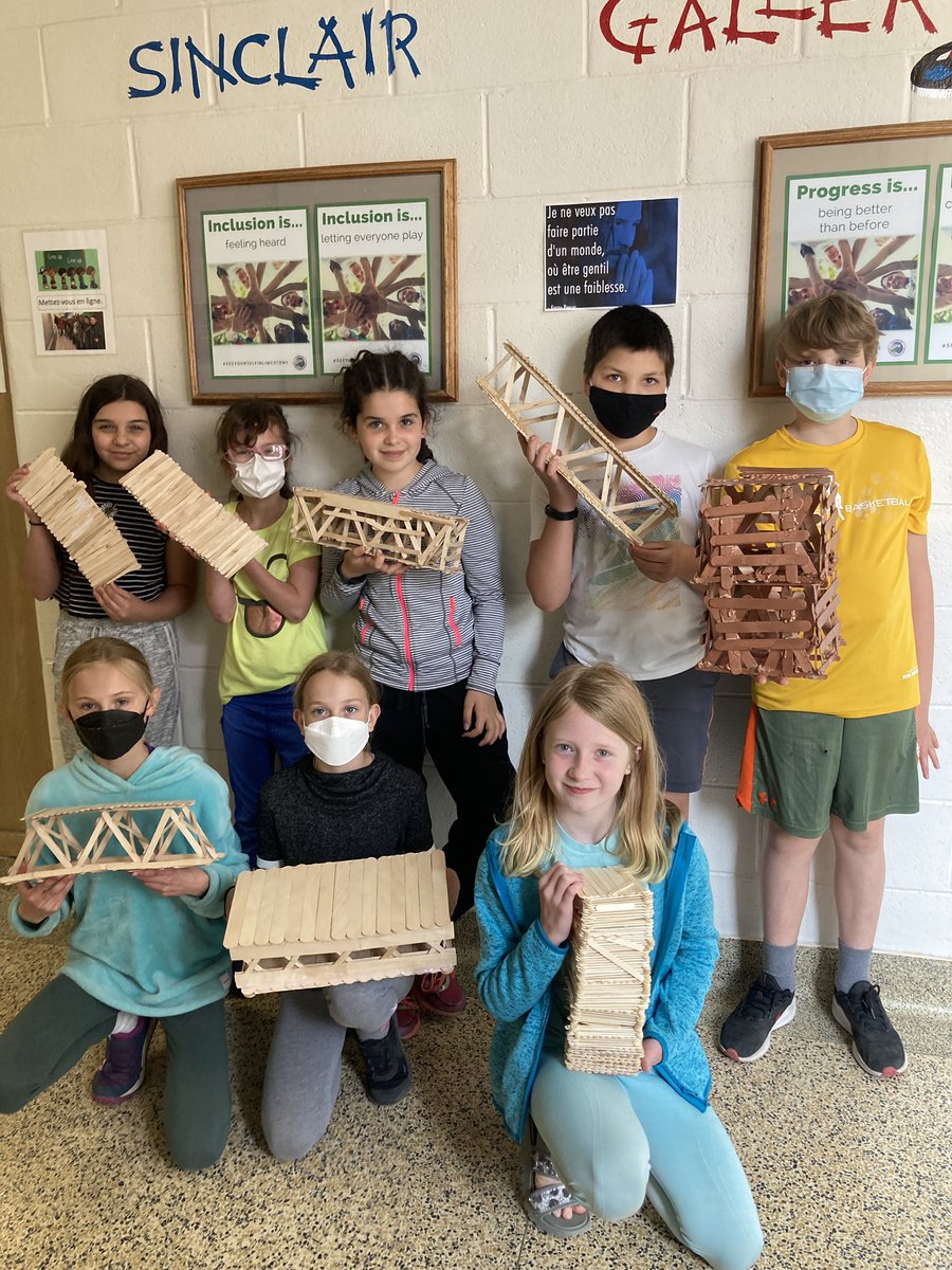 macdonald_LDSB's tweet photo. Check out these structures! @RGSinclairPS #grade5science We created our sturdy structures and put them up against compression and tension to see our strongest designs yet. #ldsb #awesomescience #structures #forces #STEM #futureengineers https://t.co/H9U0vhuURq