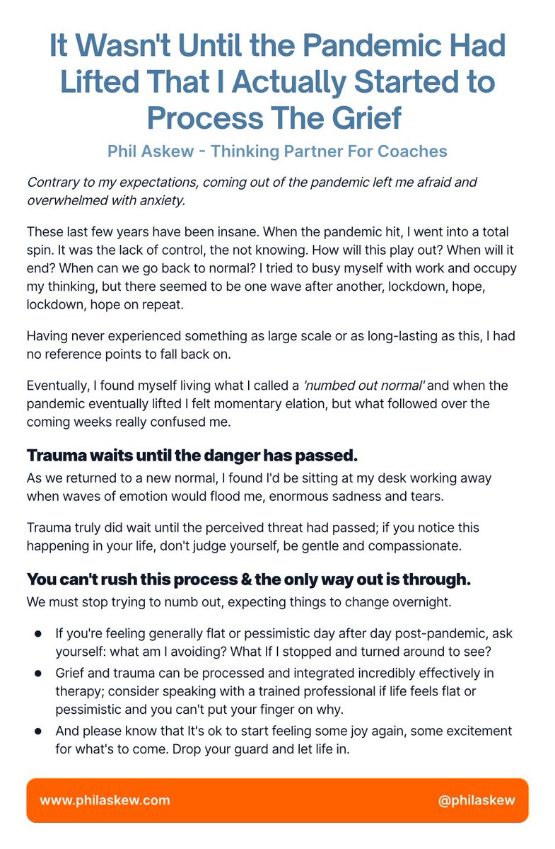philaskew's tweet image. Post Pandemic grief? You&apos;re not alone.

#pandemic #processingtrauma #ship30for30 #atomicessays