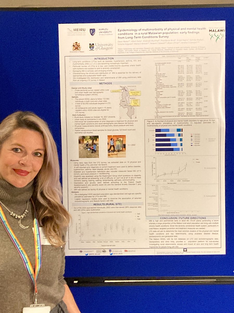 MEIRU_MALAWI's tweet photo. At the @UofGIHW Research Away Day 2022, Victoria Ferguson was able to showcase the important research being conducted in Malawi by our hard-working 
@MEIRU_MALAWI &amp; international multidisciplinary research teams. Well done to @Owen_Nkoka, @JuniousSichali &amp; @nozgap for the posters https://t.co/t4L97JhIOd