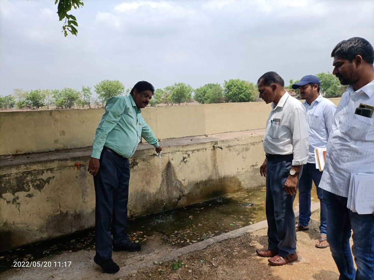 BSrinivas_CE4's tweet photo. MB Water Supply verification At ZPHS Mamada , Mamada Mandal ,Nirmal Dist. Bulk water supply to school own Tank from where to internal supply by school authority to various points like drinking, kitchen, wash, toilets. https://t.co/r5ZkewMnUc