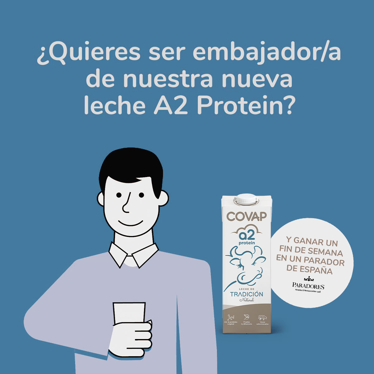 ¿Aún no conoces nuestra NUEVA Leche A2 Protein?
Ahora puedes probarla y contar tu experiencia si te conviertes en uno de los Embajadores de Leche A2 Protein.
¿Quieres ser uno de los 20 elegidos?
Participa aquí 👉🏻 bit.ly/3G75uTs
#LacteosCOVAP