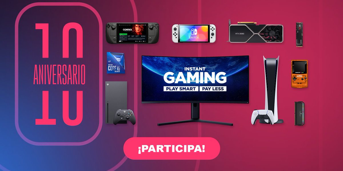 ¡Estamos de Aniversario! 🥁

Cumple 10 años <a href="/InstantGamingES/">Instant Gaming</a> y tenemos 10 días de sorteos 🎁❤️

¿Les digo el de Hoy? Se sortea una gráfica como la mía... ¡Ahí lo dejo!😍

Para participar --> instant-gaming.com/es/?igr=Pinial…

#InstantGamingTurns10