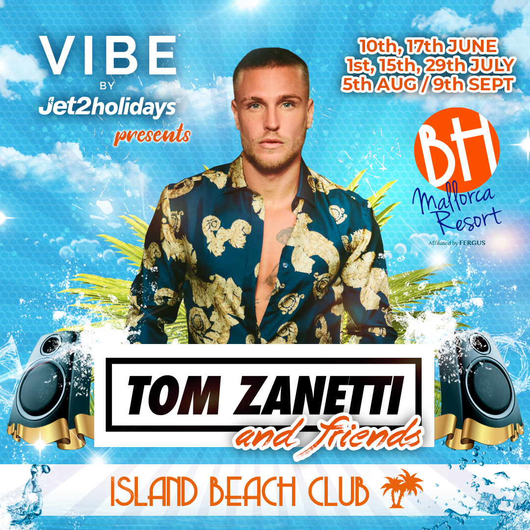 BHMallorca's tweet photo. Tom Zanetti will be joining BH Pool Parties on June 10th &amp; 17th - July 1st, 15th &amp; 29th - August 5th and September 9th 💥 🎉
🎟 If you are not a hotel guest, you must buy your ticket on our website 👉🏼   https://t.co/TYFHhiozGo 
LIVE YOUR STORY 💥  
BH Mallorca by @GrupoCursach https://t.co/6W0Dbf7vO6