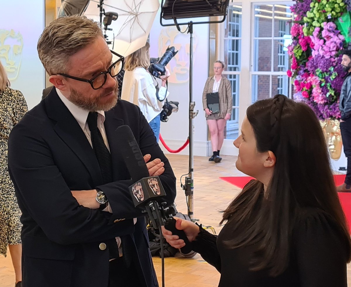 #MartinFreeman who is an absolute legend and the coolest actor I have ever met gave me some great advice the other night and I do hope we get to work together one day 🤞🏻🤞🏻🤞🏻 #bafta #actor #bafta195 #theresponder #blackpanther #breeders #sherlock #thehobbit