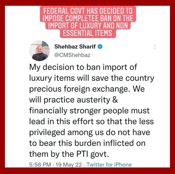 Great but we want a Ban on imported Government also 🙂
#Imported_Hakoomat_Namanzoor
