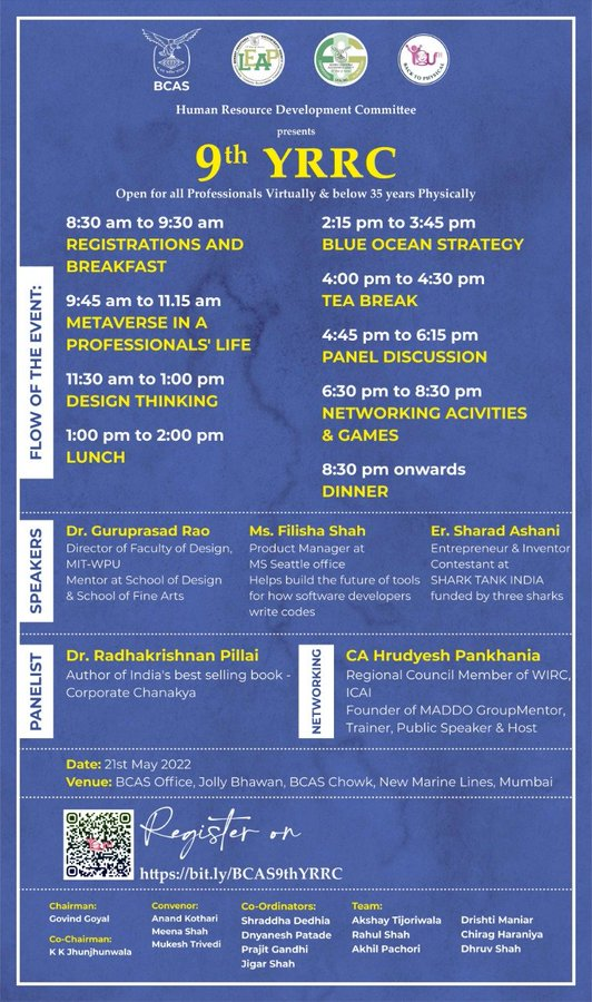 akhilpachori's tweet photo. Last day to register for BCAS 9th #YRRC
Join from anywhere and now open for All Age Group
Register fast at: https://t.co/kJgsMR7spt https://t.co/YEZ6WDs7pu