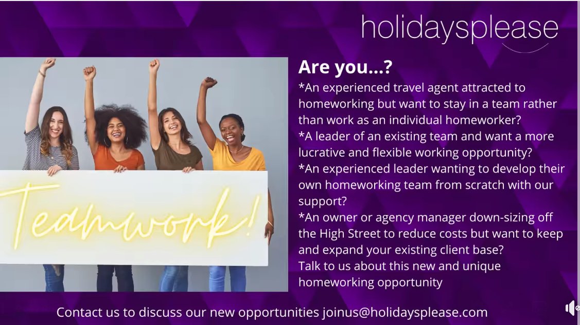 RichardDixon66's tweet photo. Team building with @holidaysplease means having the opportunity to build your own travel homeworking team... #teamplease https://t.co/XLl2pKpL0O