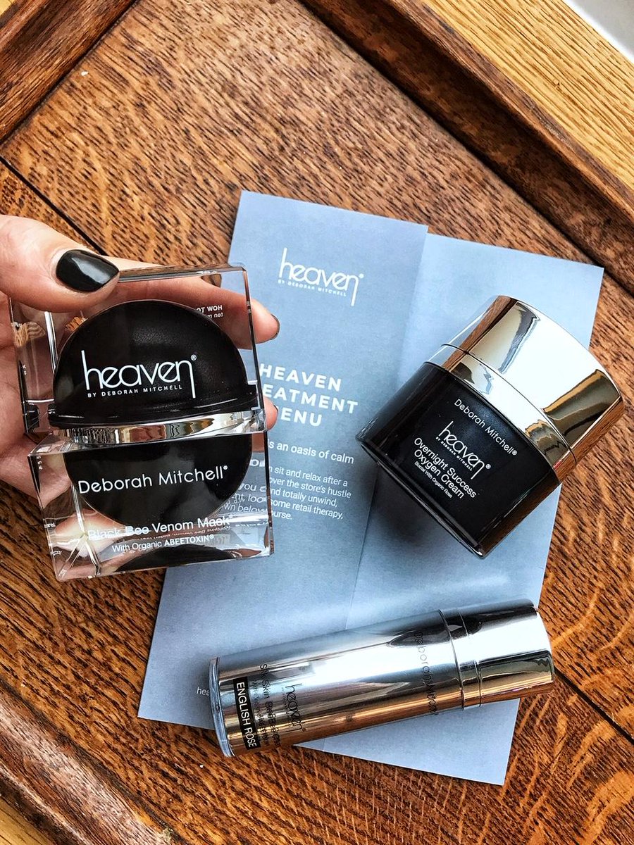 heavenskincare's tweet photo. Black Bee Venom Mask is a step up from Silver; with a quarter rare bee venom for more potency. Its revolutionary ingredients soothe and heal as it targets those tell-tale signs of tiredness and ageing to leave you looking your beautiful best #WorldBeeDay https://t.co/YLzsWKWZUJ https://t.co/ECi7W5sndo
