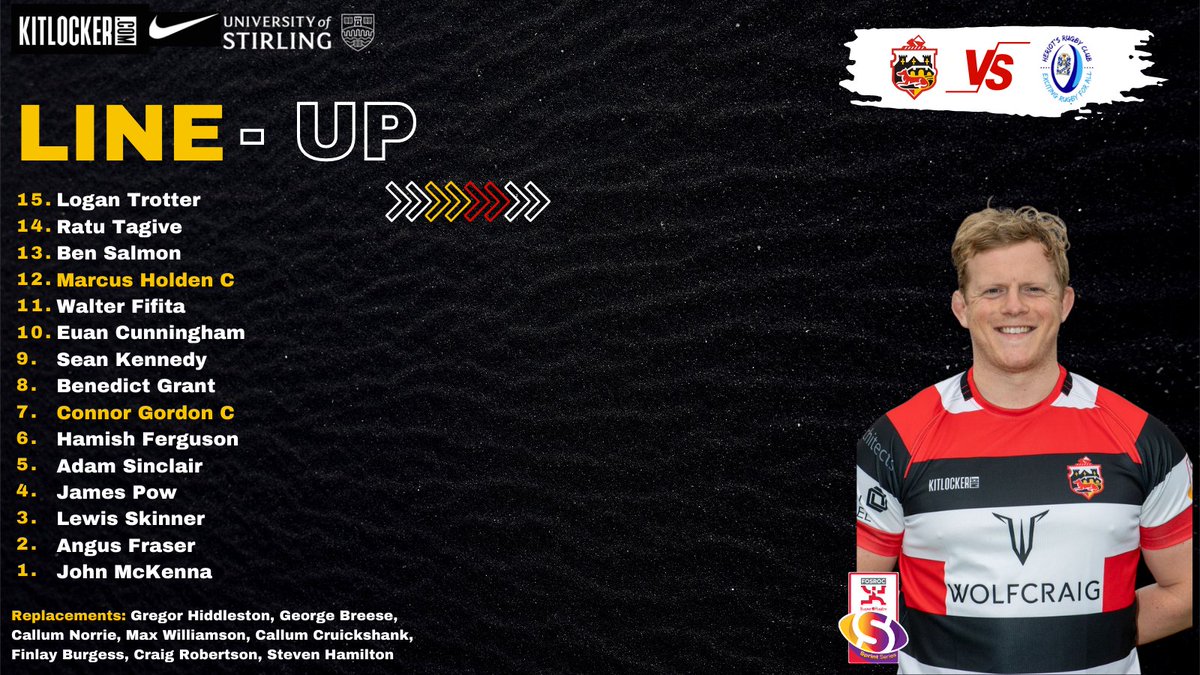 Stirling County RFC (@stirlingcounty) on Twitter photo Here is your team line up for tomorrow's FOSROC Super6 match against <a href="/HeriotsRugby/">Heriot's Rugby Club</a>
KO 4:30 pm
Steamed on <a href="/BBCiPlayer/">BBC iPlayer</a> and @bbcsportsscot
<a href="/GILBERT_RUGBY/">Gilbert Rugby 🏉</a> <a href="/iPROHydrate/">iPRO Hydrate</a> <a href="/Nutrition_X/">Nutrition X - NX</a> <a href="/FosrocUk/">Fosroc UK</a>
@scotlandteam @Super6Rugby
#MonTheCounty Here is your team line up for tomorrow's FOSROC Super6 match against <a href="/HeriotsRugby/">Heriot's Rugby Club</a>
KO 4:30 pm
Steamed on <a href="/BBCiPlayer/">BBC iPlayer</a> and @bbcsportsscot
<a href="/GILBERT_RUGBY/">Gilbert Rugby 🏉</a> <a href="/iPROHydrate/">iPRO Hydrate</a> <a href="/Nutrition_X/">Nutrition X - NX</a> <a href="/FosrocUk/">Fosroc UK</a>
@scotlandteam @Super6Rugby
#MonTheCounty