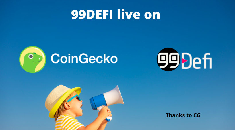 99DEFIp2p's tweet photo. 99Defi live on Coingecko.
Thanks to CG.
#99defi #CoinGecko https://t.co/OigpiVLPHm