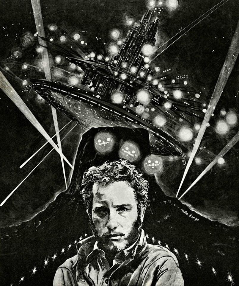 alucard8791's tweet photo. "Close encounters of the third kind" #stevenspielberg #movie #art #illustration #poster by #mikehinge https://t.co/rNgIVBbc7Z