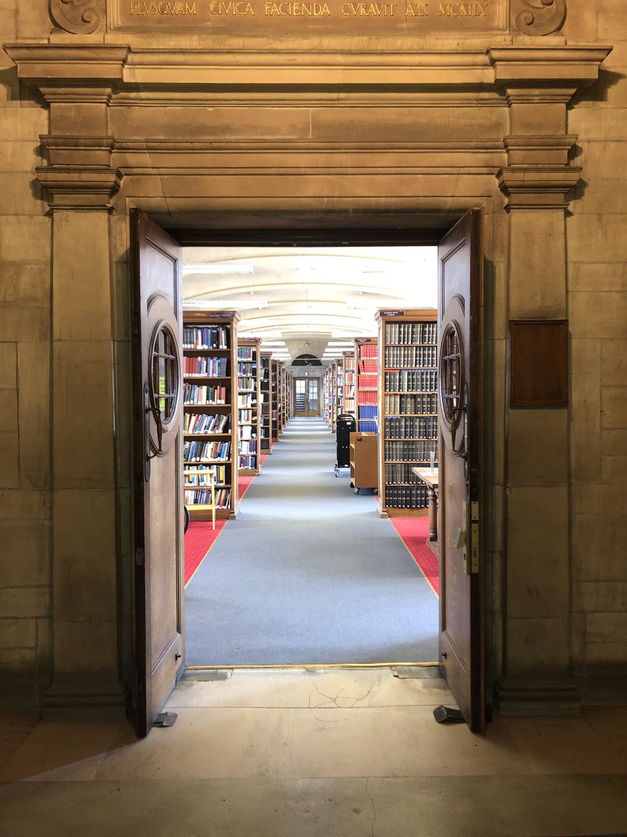 duggan_marc's tweet photo. Temporary library entrance: Entering the library through the Lloyd Reading Room feels rather grand! https://t.co/FgQ5COE1g1