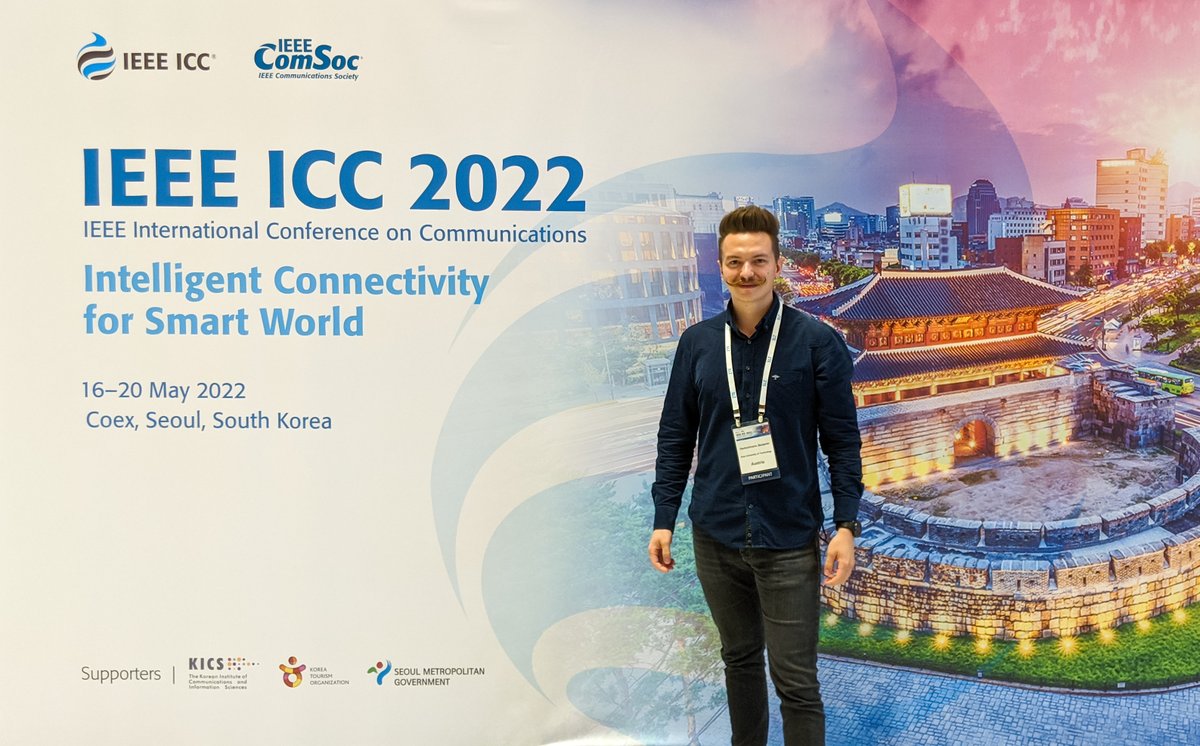H2020Reindeer's tweet photo. Benjamin Deutschmann - TU Graz @ #ICC2022 representing one of many joint #REINDEER publications. Check out the abstract "Location-based Initial Access for Wireless Power Transfer with Physically Large Arrays" https://t.co/8lw6RFxsbp
#WiTaR #H2020 #REINDEER #RadioWeaves #6g https://t.co/pvGyZwNcck