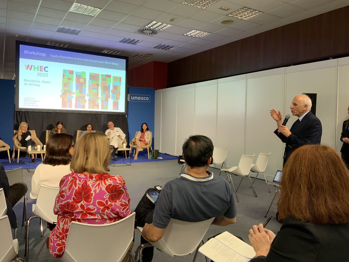 EURASEANEDU's tweet photo. Dr. Jamil Salmi @TertiaryEd recognises we’re all somewhat critical of the rankings but reflects on the positive effect of the @timeshighered #ImpactRankings in making institutions ask serious questions of themselves on their contribution to the @SDGoals. Great workshop at #WHEC22 https://t.co/fTHkGMVtce