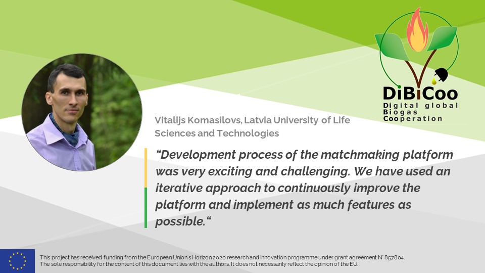 DiBiCoo (@dibicooeu) on Twitter photo Did you know that DiBiCoo's matchmaking platform was developed according to user-centred design principles in close cooperation with end users? Fair guiding principles also ensure open access to the B2B matchmaking service for all interested users worldwide!
#statement  #biogas Did you know that DiBiCoo's matchmaking platform was developed according to user-centred design principles in close cooperation with end users? Fair guiding principles also ensure open access to the B2B matchmaking service for all interested users worldwide!
#statement  #biogas