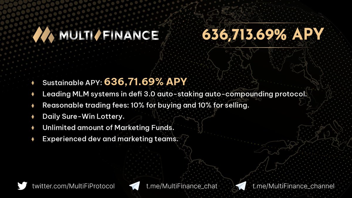 💰Explode your account with just $1,000 to $6,367,139,91 in 12 months.

🔥Highest Fixed APY in this market: 636,713.69

#cryptocurrency #investments #investing #defiyield #Protocol #opportunity #insurance #fund #treasury #mlm