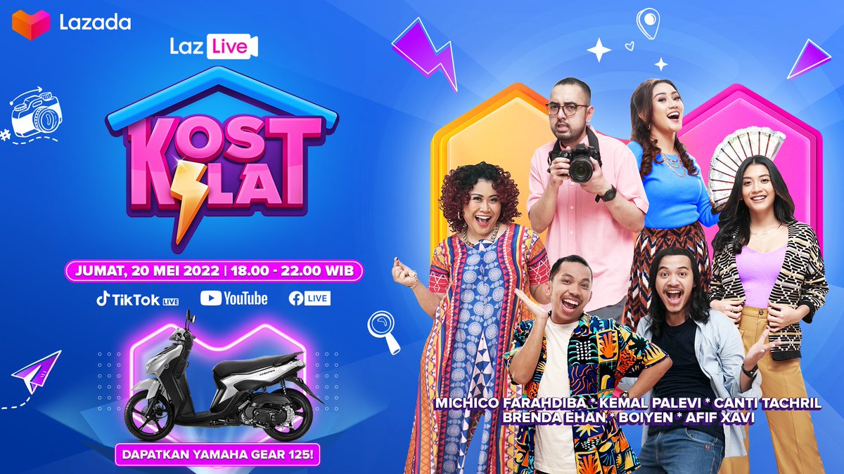 LazadaID's tweet photo. Lazadians, nggak usah ribet keluar rumah buat cari hiburan yang bisa bikin kamu hepi semalaman, nonton aja KOST KILAT! Kamu juga bisa Dapat Voucher Lazada dan hadiah impian lainnya, loh. Cus, nonton disini: https://t.co/ED5gS65Rtc

#NontonKostKilat
#MotorbuatAnakKost https://t.co/XxqboJaKvT