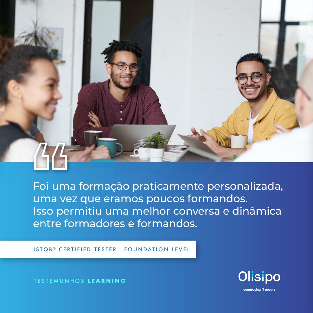 OlisipoTI's tweet photo. O curso ISTQB® Certified Tester, Foundation Level continua a ser um dos mais procurados no mercado e a Olisipo tem turmas todos os meses.

Fique a conhecer a maior academia de testes de software em Portugal: https://t.co/Fh9bZBVUsM

#connectingITpeople #qa #testesdesoftware https://t.co/iKaop1Yk8R