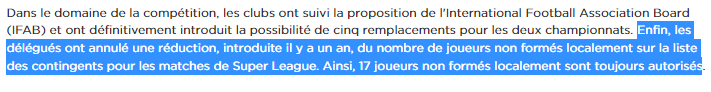 schn_val's tweet photo. Et tout discrètement, alors que tout le monde se concentre sur les Play-off et la formule, les clubs de SFL reviennent sur une décision qui n'a pas un an.

Il sera toujours possible d'avoir 17 joueurs non-HTP, alors que les clubs avaient voté une réduction à 13. https://t.co/SzgXMJ6oKj