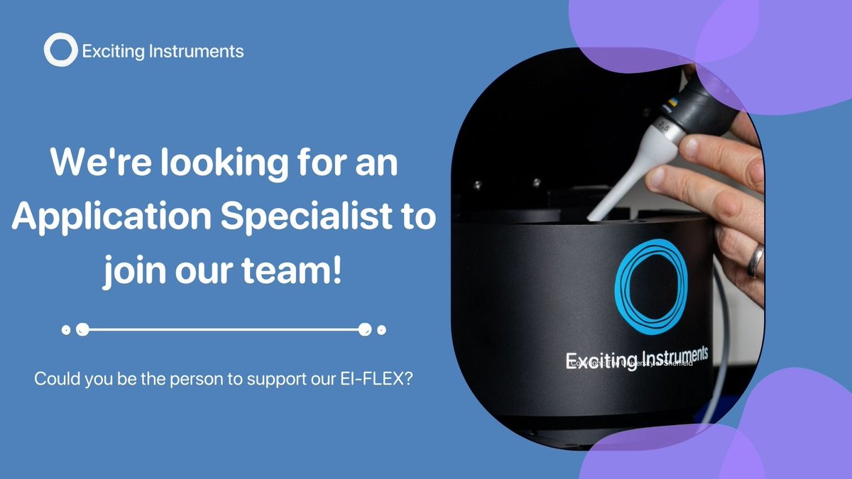 We're hiring! Could you be our Applications specialist? 

You'll be helping us to grow our exciting and innovative brand within the life science industry.