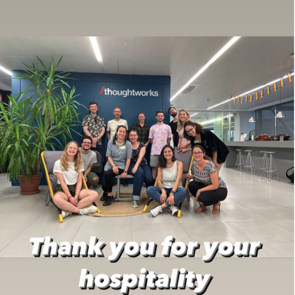 codebarBCN's tweet image. Thank you to @ThoughtworksESP  for hosting yesterday&apos;s codebar event! It was great to see everyone in person. 💖