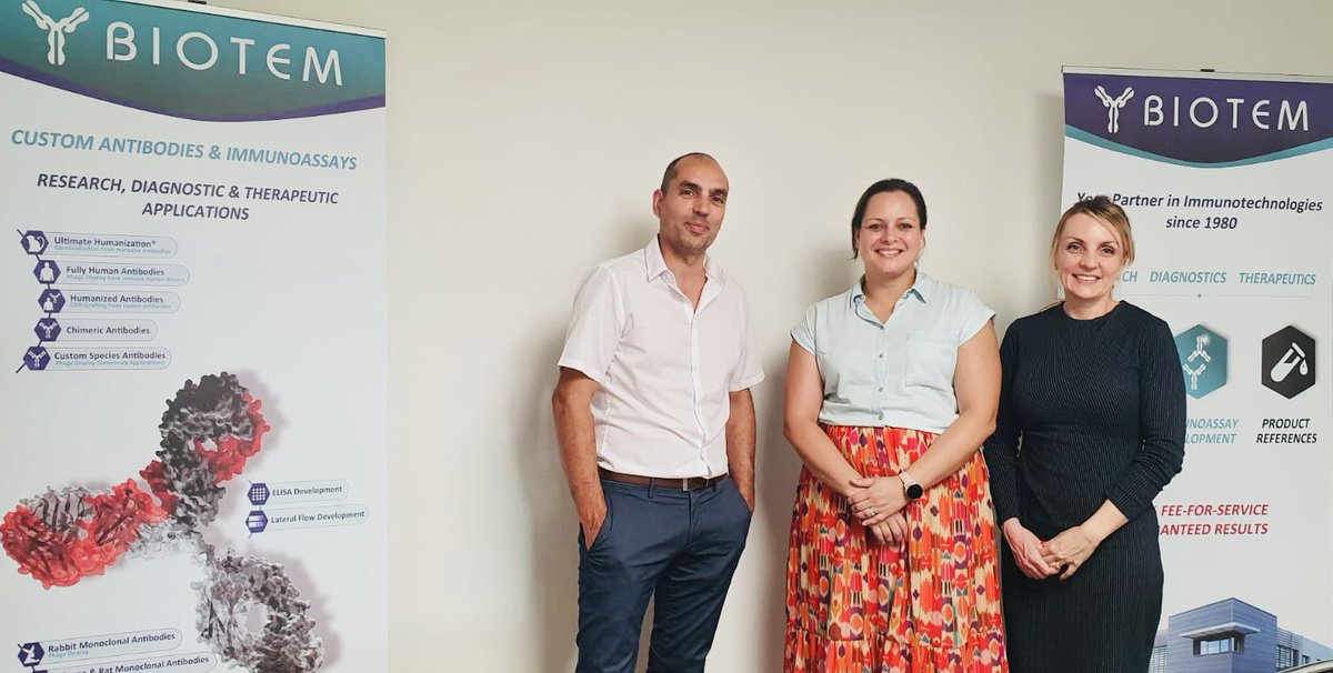 BIOTEM_Antibody's tweet photo. [COLLABORATION] Many thanks to Louise Formby-Miller and Hayley Cameron from @rhythmbiosc for their visit to discuss #COLOSTAT project and the production of the #colorectalcancer kits! We thank you for your trust and wish you a safe return to Australia! 😊
#cancer #diagnostics https://t.co/LtX7vwLPro