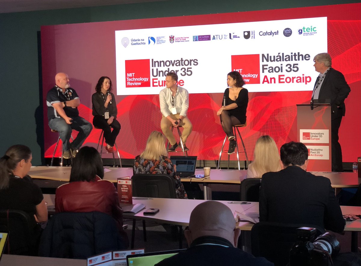 Proud to see Galway #Medtech innovator <a href="/AlisonLiddy/">Alison Liddy</a> CEO and Co-Founder <a href="/ReleviumMed/">Relevium Medical (YCS22)</a> - a <a href="/BioInnovate_Ire/">BioInnovate Ireland</a> @nuigalway spin-out addressing #Osteoarthritis on this international HealthTech panel at <a href="/EmtechEurope/">EmTech Europe</a> in Donegal today. #IU35Europe