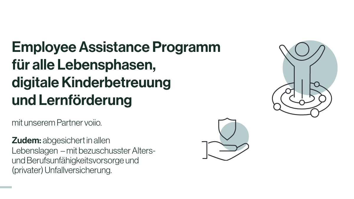 Wir kümmern uns um dich: Mit unserem Employee Assistance Programm auch für kritische Lebensphasen, digitaler Kinderbetreuung und Lernförderung. Zudem: Zuschüsse für Alters- und Berufsunfähigkeitsvorsorge sowie private Unfallversicherung. #Life #Mindfulness #family #ketchumcares