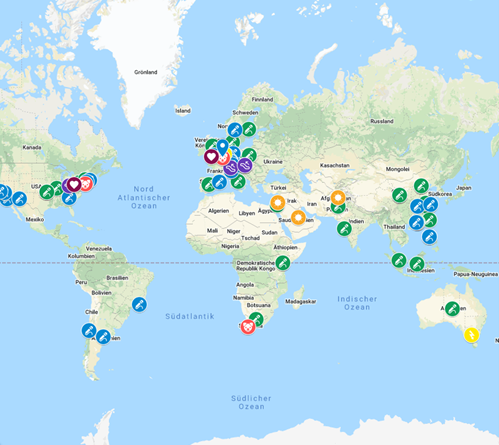 LaraWolfers's tweet photo. Our @ICA_Mobile #WorldMap starts to get full of papers Papers of 3 #LitHunt submissions &amp; all #ica22 #MobileComm talks of Friday &amp; Saturday are there. Have fun clicking through the great MobileComm papers and talks from around the world on our website: https://t.co/DgEU4JZrQM! https://t.co/m1UibhGnts