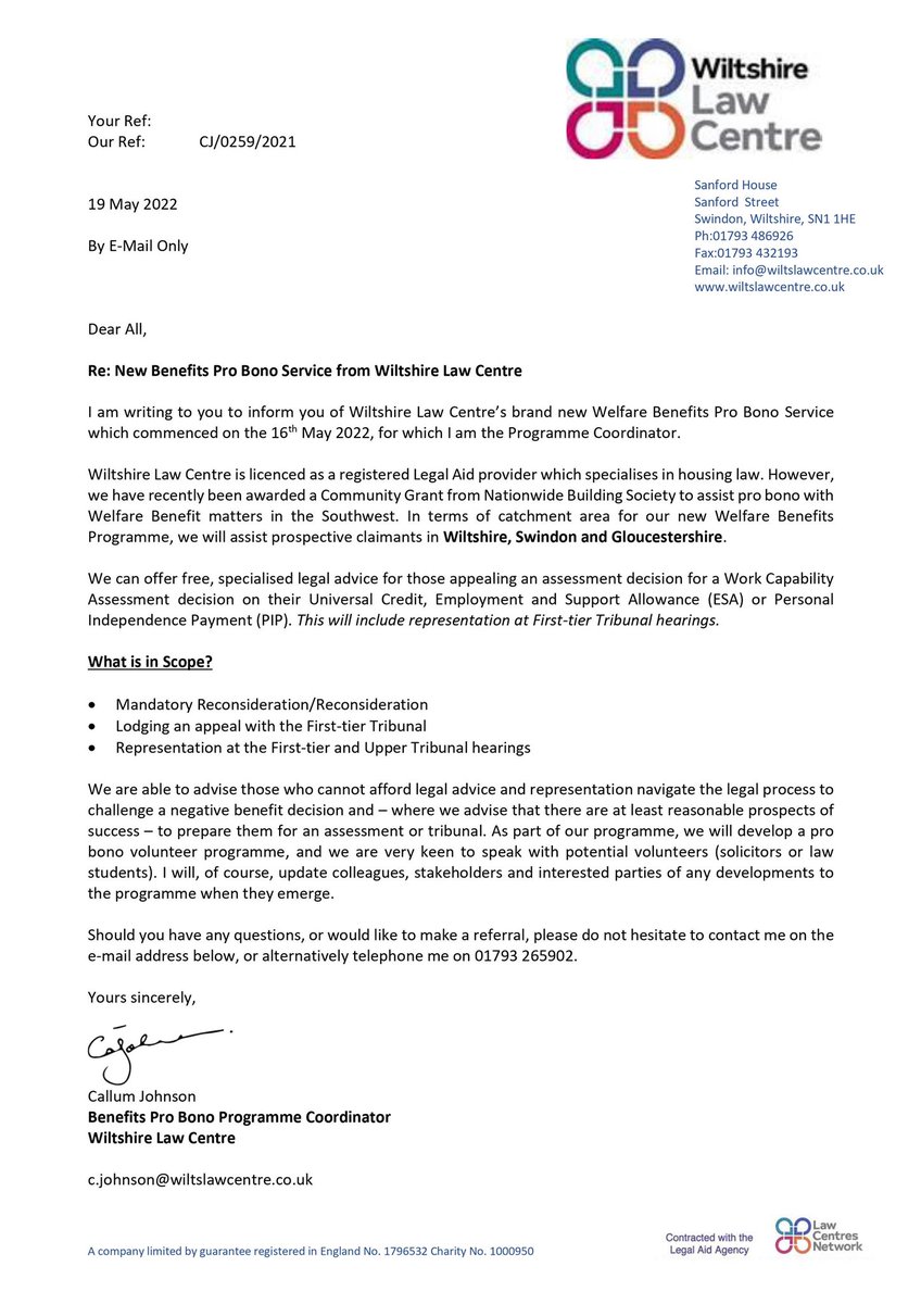 Wiltshire Law Centre tweet media