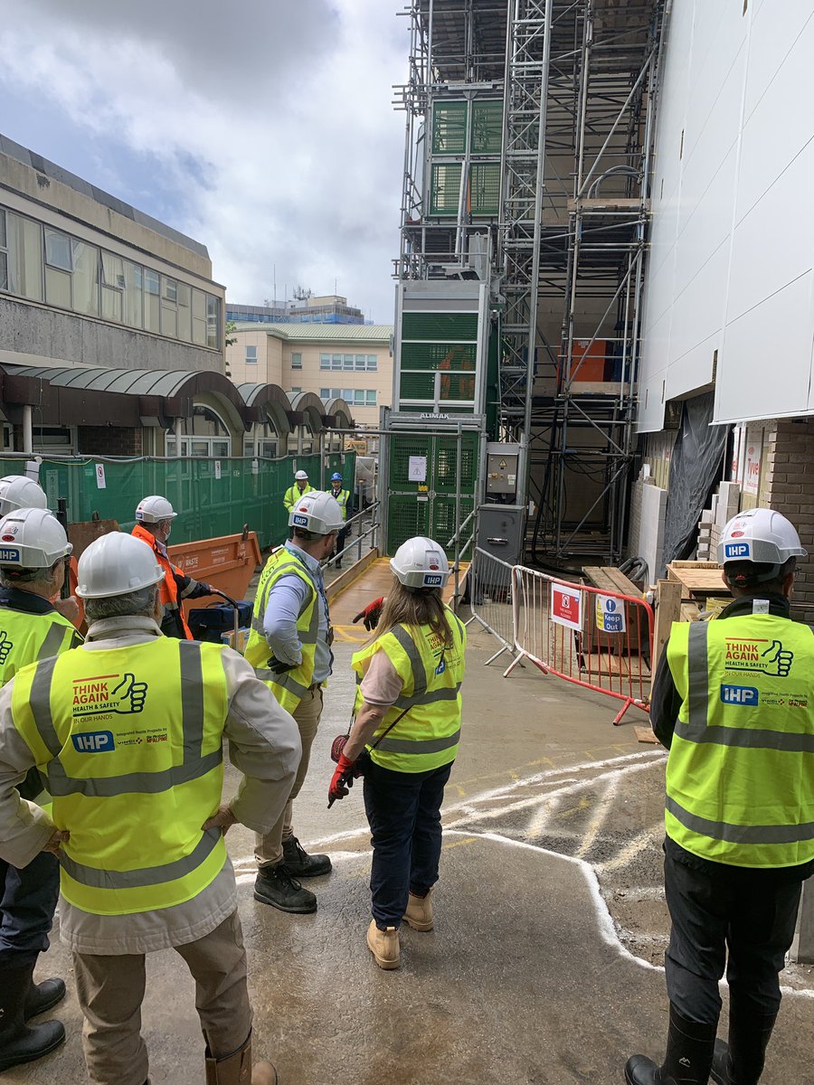 steviekillen's tweet photo. Exciting prep for the official Poole Theatres topping out ceremony #TeamUHD #wearemcalpine https://t.co/RX40v5xWX8