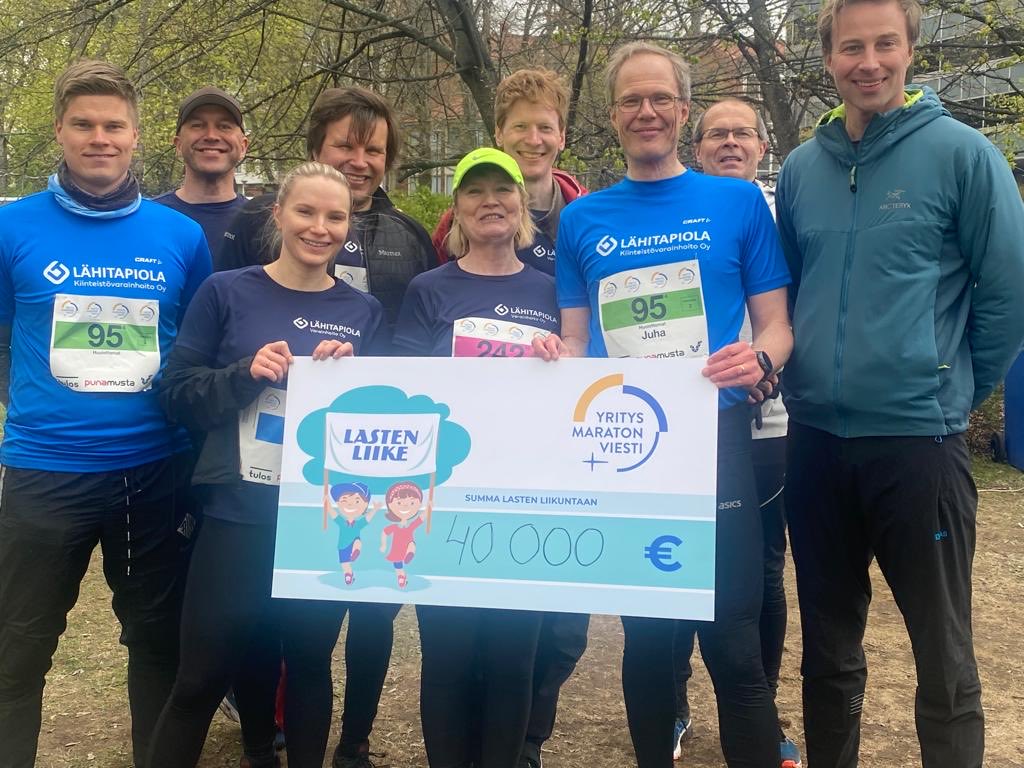 Sporttipäivä🏃‍♀️ #yritysmaratonviesti 2022 #lastenliike #lähitapiola #elämänturvaajat juoksee hyvän asian vuoksi. Ja tietty omaksi iloksi ja oman kunnon mukaan.🏃‍♀️🏃🏃‍♂️🚶‍♀️🚶🏻🚶‍♀️💪