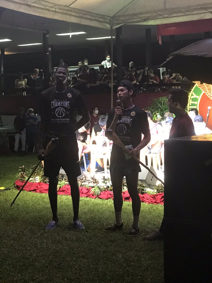 upmaroonclub's tweet photo. Captain and senior @_ricciiirivero and Finals MVP Malick Diouf will lead the lighting of the bonfire! 🔥
#UPMBTxUPLB
#GitingatTapang
#LagablabLB https://t.co/cgicvotAOP