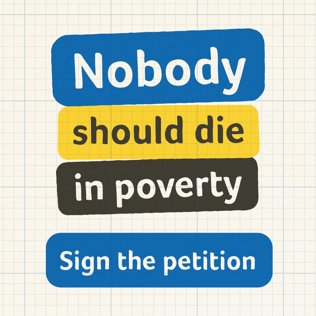 Paul1Knox's tweet photo. 90,000 people die in poverty every year in the UK. For families affected by terminal illness, the cost of living crisis, and expenses that come with a terminal diagnosis make things even worse.

Together, we can change things. Sign our petition here: https://t.co/Qqbjl8qPuM https://t.co/aKfOt3ztea