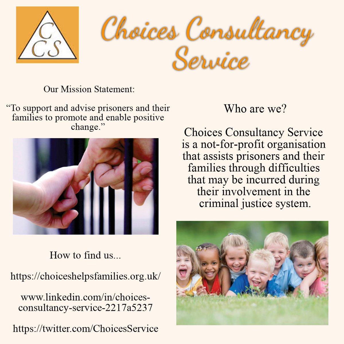 ChoicesService's tweet image. Please share! 
so we can grow our community and help those families that have been affected by parental imprisonment.