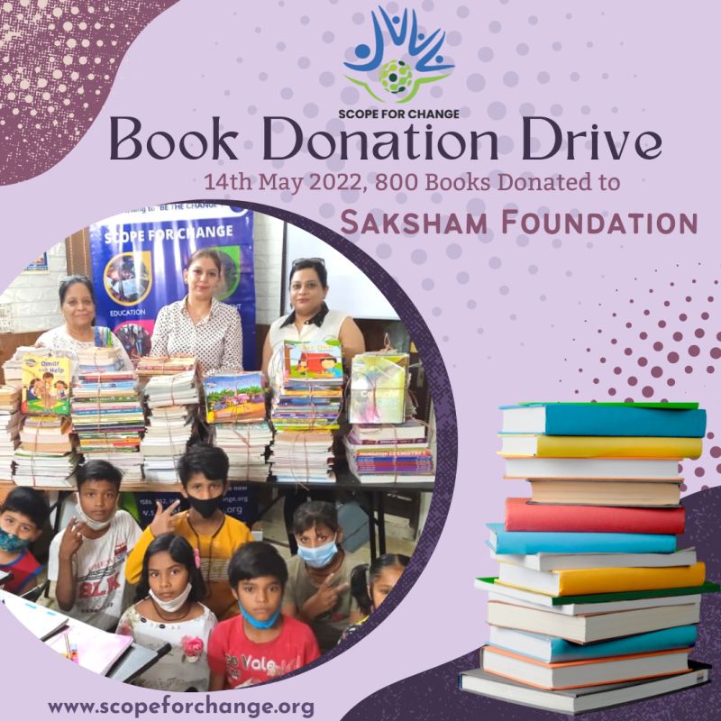 ScopeChange's tweet photo. We held our 𝐁𝐨𝐨𝐤 𝐃𝐨𝐧𝐚𝐭𝐢𝐨𝐧 𝐃𝐫𝐢𝐯𝐞 Event on 14th May 2022, which included fun and educational activities, and letting them know the importance of reading. 
#changemakers #reading #storybook #peopledevelopment  #help #sfc #project #kids #books #education #teaching https://t.co/Qkn7yTpwoO