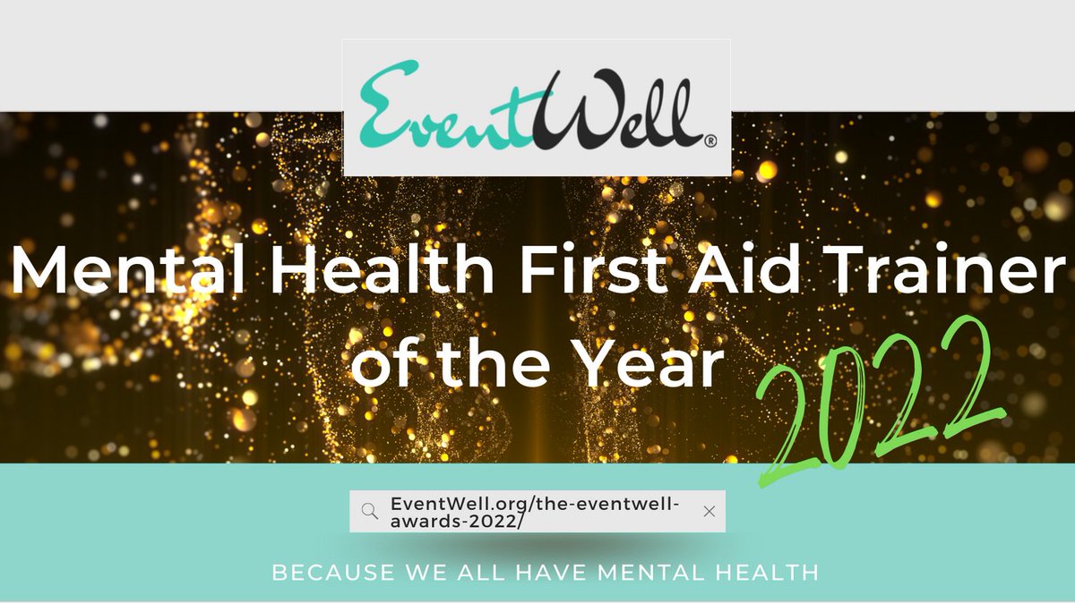 EventWellAwards's tweet photo. As a mental health first aid trainer how have you gone over and beyond the expectations of your role and made a difference to mental health first aiders and champions you have trained?

Enter the 2022 EventWell® Awards today, visit https://t.co/g3nB6BieVd ot the link in our bio https://t.co/PvYsldzlQ6