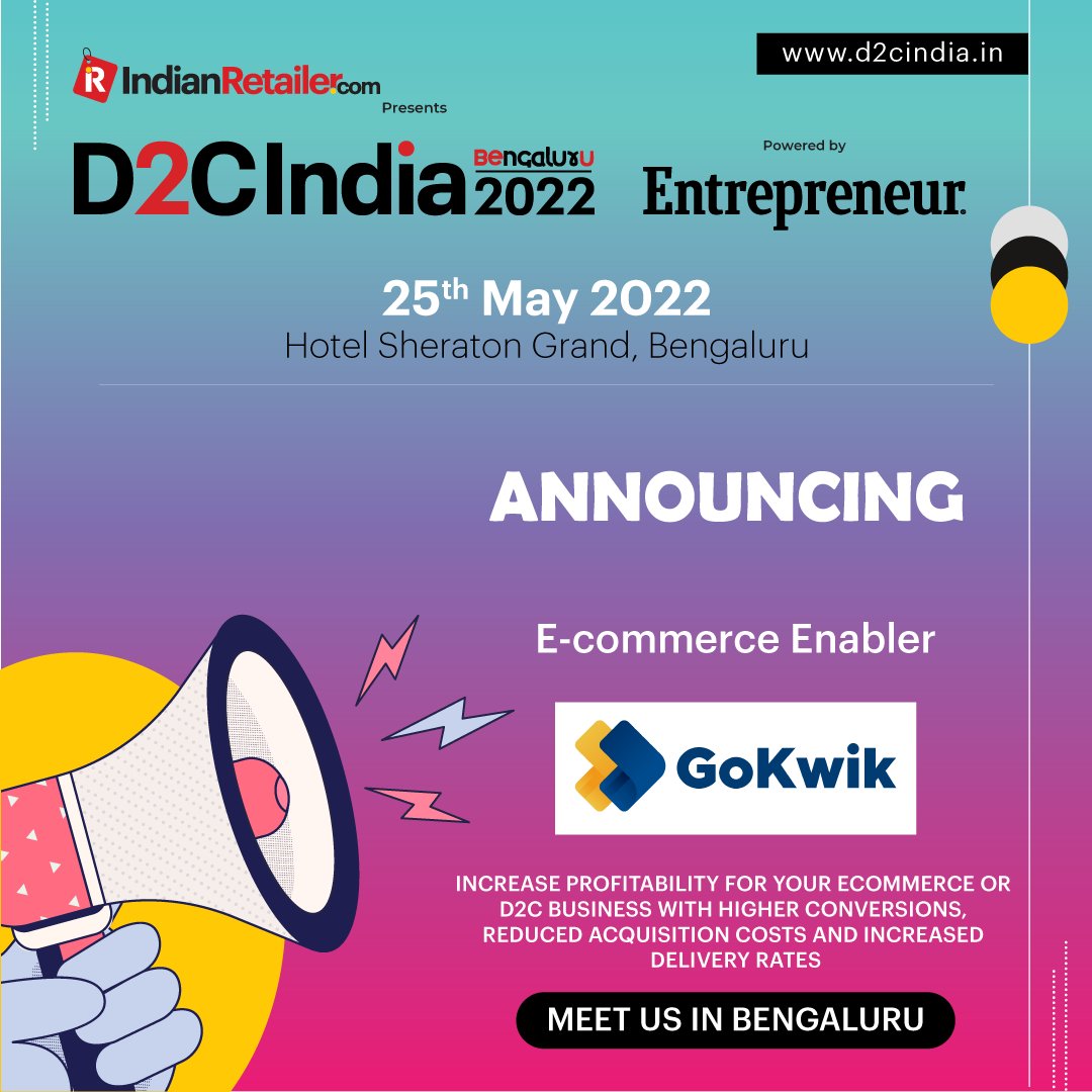Indian_Retailer's tweet photo. We are beyond elated to have @gokwik board as our E-commerce Enabler.

Attend Now: https://t.co/uMgzg1maen

#IReC #IReC2022 #D2C #D2CIndia #Retail #Ecommerce #Digital #Entrepreneurs #Innovators #Bengaluru https://t.co/RU5ebestVM