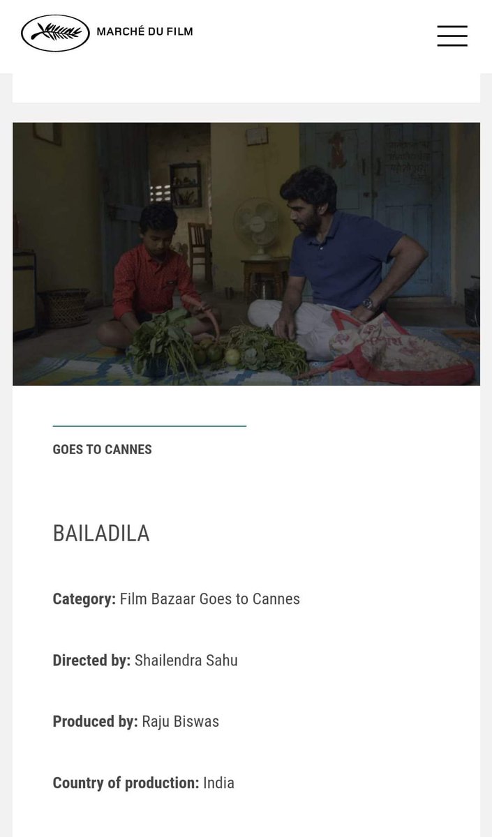 AamirAzizJmi's tweet photo. Shailendra sahu, A filmmaker from Chhattisgarh is invited to prestigious @Festival_Cannes for a film he has made in Chhattisgarhi called "Bailadila", his visa got cancelled due to insufficient funds. @bhupeshbaghel Kindly help him. @MIB_India https://t.co/fenKY2vQyw