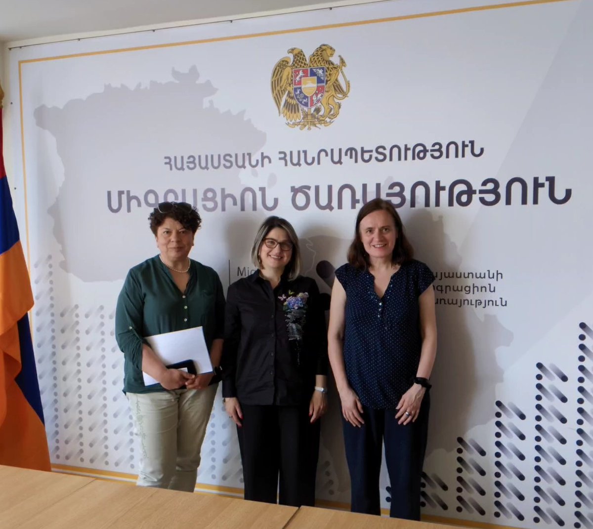 BeaHorn254's tweet photo. Thank you so much to Haykanush Chobanyan, Head of the Return and Reintegration Division of the Migration Service of Armenia (and sociologist!) for meeting with the @BritishAcademy_ @StirUni @ArmeniaNewcomer team today. Such an interesting and generous interview. https://t.co/G0CfTWgKrb