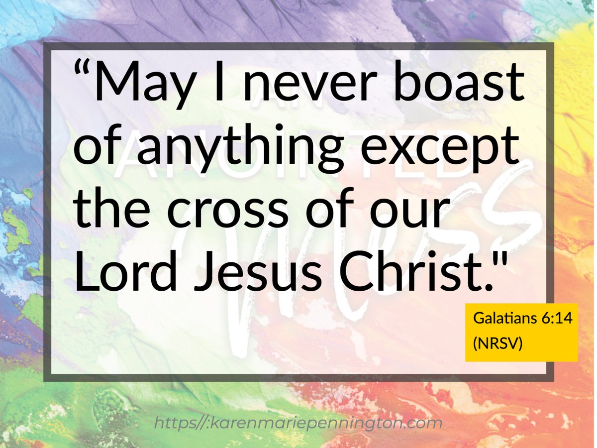 karenmariepen's tweet image. I only have one true reason to boast, and it's not about anything I've done....

#verseoftheday #crossofChrist #grace
karenmariepennington.com