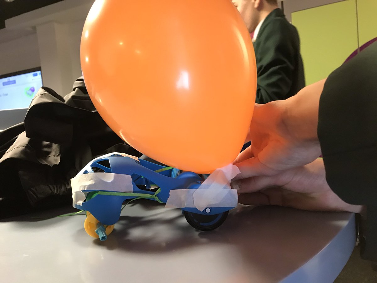 suemoreton1's tweet photo. Ethan Jack and Harry think this will go far….#stemmasters #balloondesign @cityplym @DHSBoys @CTBunney @ShaunManleyPE and maths careers quiz to finish #greatmorning thanks @SkillsLaunchpad https://t.co/OV06stDr54