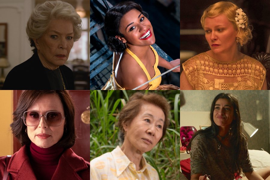 ButacaK's tweet photo. No nos podemos olvidar de las 6 nominadas a mejor actriz de reparto en los #PremiosButacaK 2021:
#EllenBurstyn por Pieces of a woman
#ArianaDeBose por WSS
#KirstenDunst por El poder del perro
#AitanaSGijon por Madres paralelas
#YounYuhjung por Minari
#CarolinaYuste por Chavalas https://t.co/bvLSIwmAWl