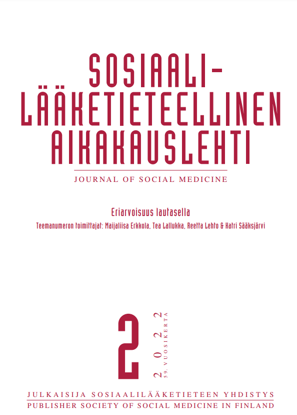 SLA 2/2022 teemanumero "Eriarvoisuus lautasella" on nyt julkaistu!🍽️ Teemanumero tarjoaa laajan kattauksen ruoankäytön eriarvoisuuteen liittyviä kirjoituksia. 
Käy lukemassa uusi lehti täältä: journal.fi/sla/issue/view…

#SLA #ruoka #eriarvoisuus