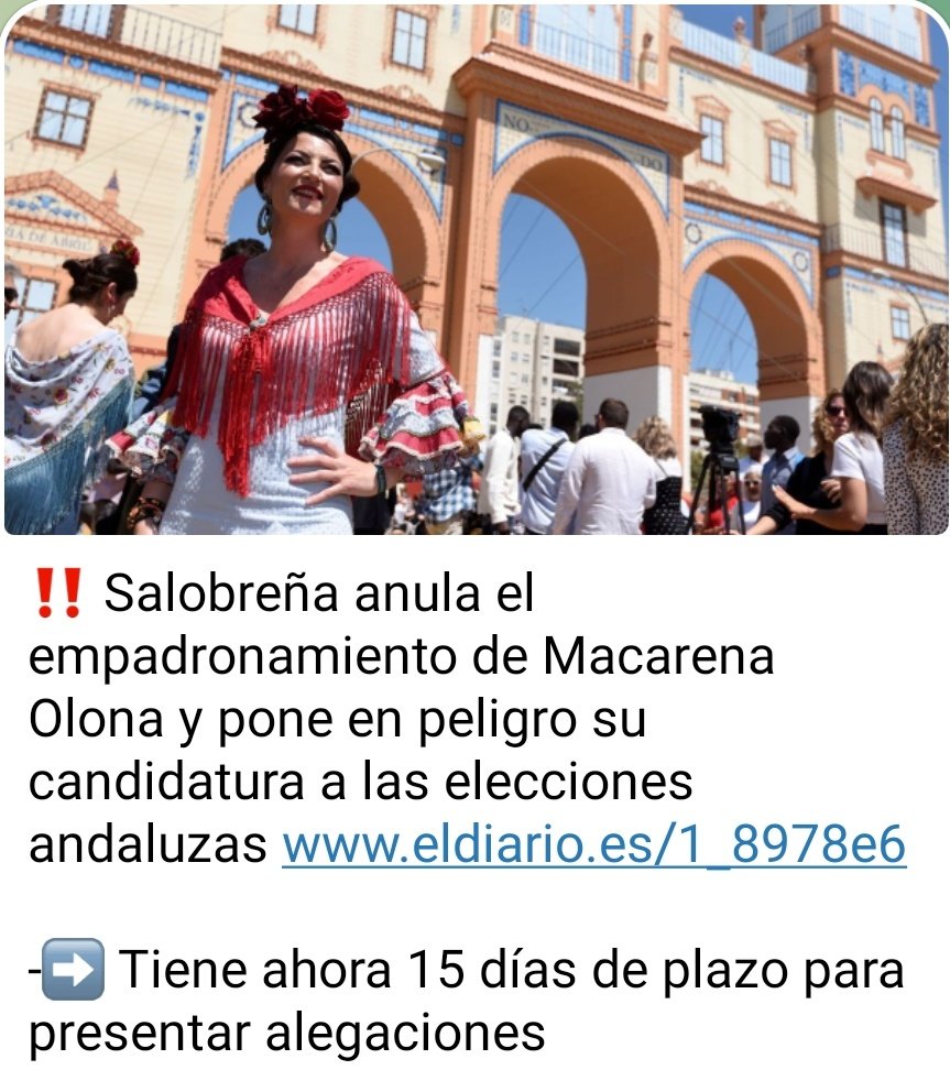 TeresaRodr_'s tweet photo. Cuando te tiras en paracaídas electoral tienes que comprobar que la tela no esté rajada.
Andalucía no es el traje que te pones en la feria, es la pelea de tu madre por un TAC en el SAS, son tus hijas pasando calor en el cole, son tus vecinos haciendo las maletas para poder currar https://t.co/7ffRxVYFLm